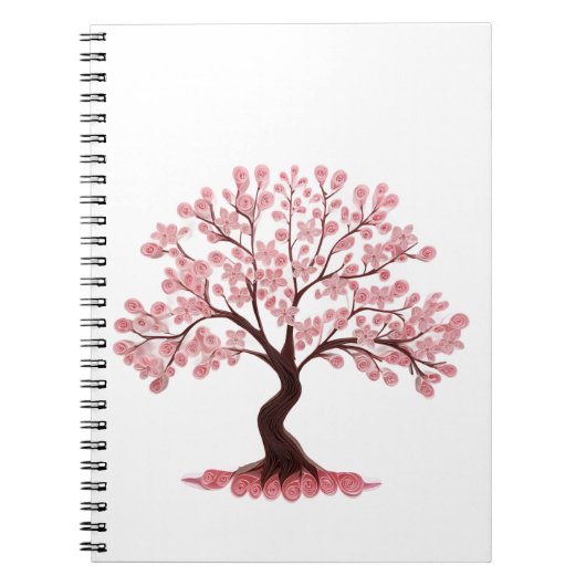 Minimalist Cherry Blossom Tree Notebook Notitieboek (Voorkant)
