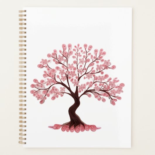 Minimalist Cherry Blossom Tree  Planner (Voorkant)
