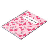 Minimalist Cherry Heart Notebook | Cute Retro Repe Notitieboek (Linkerzijde)
