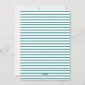 Minimalist Chic Holiday Photo Card | Teal Feestdagenkaart (Achterkant)