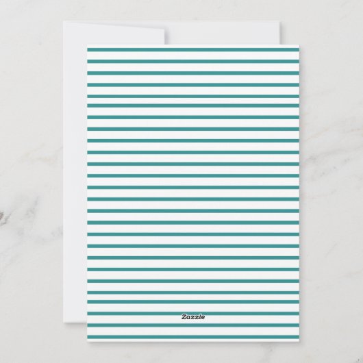 Minimalist Chic Holiday Photo Card | Teal Feestdagenkaart (Achterkant)