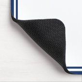 Minimalist Chic Navy Blue Monogram Double Boarder Muismat (Hoek)