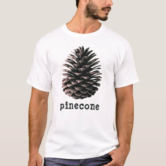 Minimalist Chic Rustic Pinecone Christmas T-shirt (Voorkant)