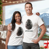 Minimalist Chic Rustic Pinecone Christmas T-shirt