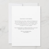 Minimalist Chic Two Photo Wedding Thank You Card Bedankkaart (Achterkant)