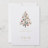 Minimalist Chic Winter Christmas Tree Feestdagenkaart (Voorkant)