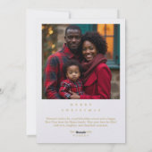 Minimalist Chic Winter Christmas Tree Feestdagenkaart (Achterkant)