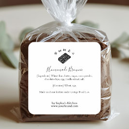 Minimalist Chocolate Logo Bakery Ingredient Label