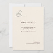 Minimalist Christian Baptism Announcement  Kaart (Voorkant)
