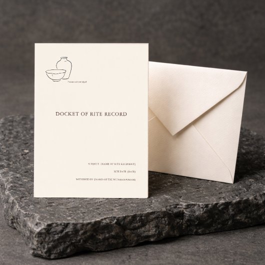 Minimalist Christian Baptism Announcement  Kaart