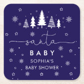 Minimalist Christmas Baby Shower Kartonnen Onderzetters (Voorkant)