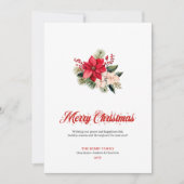 Minimalist Christmas Bouquet Holiday Greeting Card Feestdagenkaart (Voorkant)