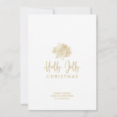 Minimalist Christmas Bouquet Script Calligraphy  Feestdagenkaart (Voorkant)