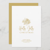 Minimalist Christmas Bouquet Script Calligraphy  Feestdagenkaart (Voorkant / Achterkant)