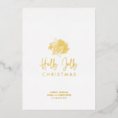 Minimalist Christmas Bouquet Script Calligraphy Folie Feestdagenkaart (Voorkant)
