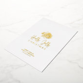 Minimalist Christmas Bouquet Script Calligraphy Folie Feestdagenkaart (Gedraaid)