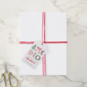 Minimalist Christmas Calligraphy Gift Tag Cadeaulabel (Met Touw)
