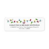 Minimalist Christmas Card Contact Return Address Etiket (Voorkant)