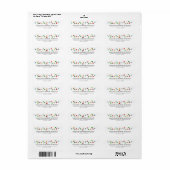 Minimalist Christmas Card Contact Return Address Etiket (Full Sheet)