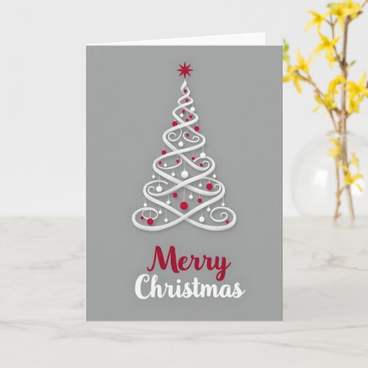 Minimalist Christmas Card Kaart (Gele Bloem)