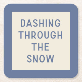 Minimalist Christmas Carol Lyric Paper Onderzetter