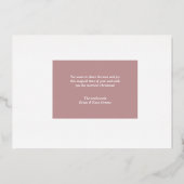 Minimalist Christmas Chic Newlyweds Photo Couple Folie Feestdagenkaart (Achterkant)