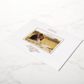 Minimalist Christmas Chic Newlyweds Photo Couple Folie Feestdagenkaart (Gedraaid)