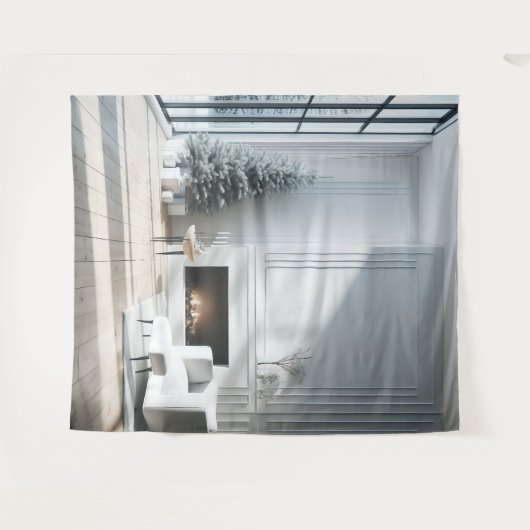 Minimalist Christmas Glow BackDrop Wandkleed (Voorkant (horizontaal))