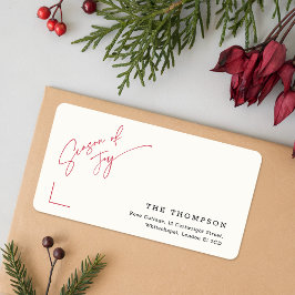 Minimalist Christmas Holiday Mailing Address  Etiket