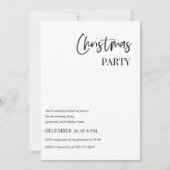 Minimalist Christmas Party Modern Kaart (Voorkant)