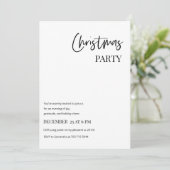 Minimalist Christmas Party Modern Kaart (Staand voorkant)