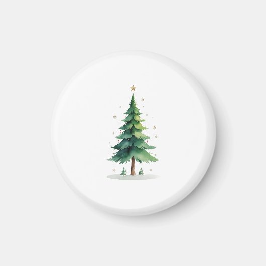 Minimalist Christmas Pine Tree Magnet – Holiday De (Voorkant)