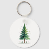 Minimalist Christmas Pine Tree Magnet – Holiday De Sleutelhanger (Voorkant)