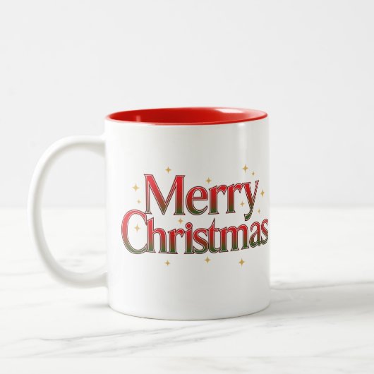 Minimalist Christmas Pine Tree Mug – Holiday Coffe Tweekleurige Koffiemok (Links)