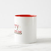 Minimalist Christmas Pine Tree Mug – Holiday Coffe Tweekleurige Koffiemok (Center)