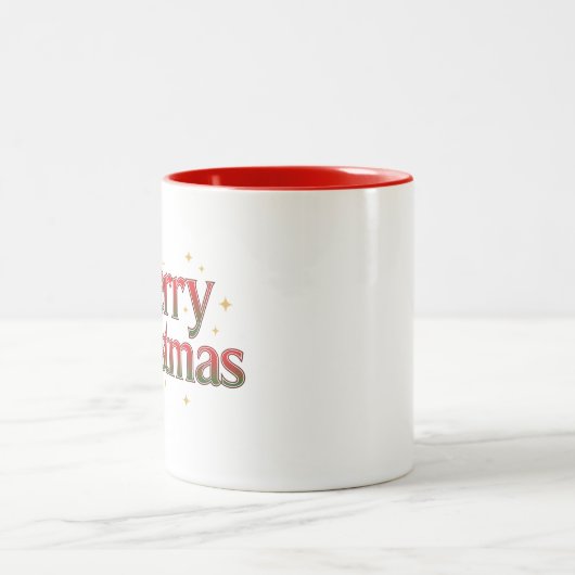 Minimalist Christmas Pine Tree Mug – Holiday Coffe Tweekleurige Koffiemok (Center)