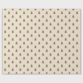 Minimalist Christmas Pine Tree Neutral Boho Winter Cadeaupapier (Vlak)