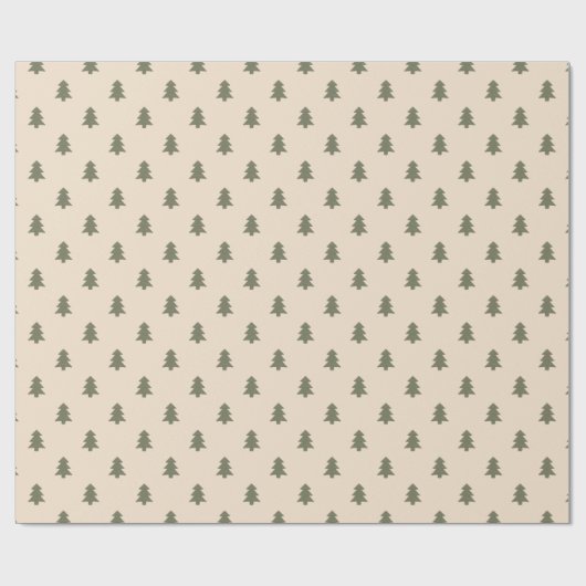 Minimalist Christmas Pine Tree Neutral Boho Winter Cadeaupapier (Vlak)