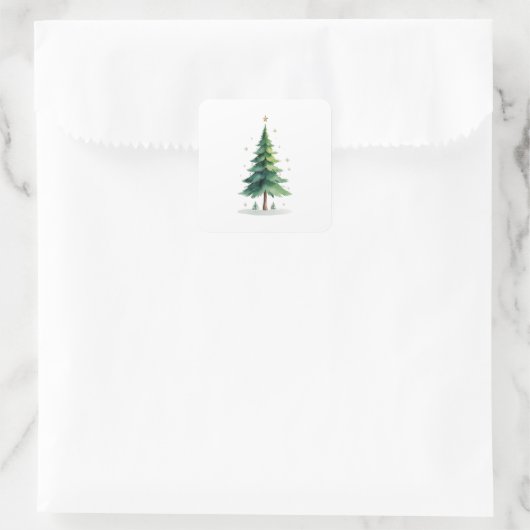 Minimalist Christmas Pine Tree Stickers – Holiday (Tas)