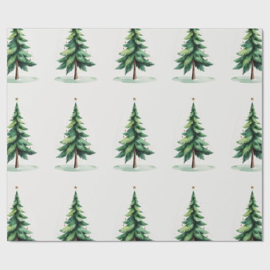 Minimalist Christmas Pine Tree Wrapping Paper – Ho Cadeaupapier (Vlak)