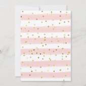Minimalist Christmas Pink Coquette Baby Sprinkle Kaart (Achterkant)