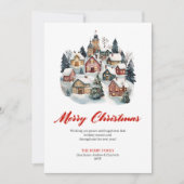 Minimalist Christmas Scene Greeting Card Feestdagenkaart (Voorkant)