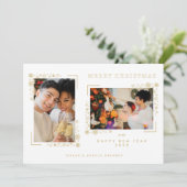 Minimalist Christmas Snowflakes 2 Photos Frame (Staand voorkant)