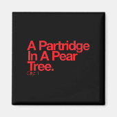 Minimalist Christmas T Shirt - Partridge In A Pear Magneet (Voorkant)