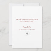 Minimalist Christmas Tree Business Holiday Card Kaart (Achterkant)