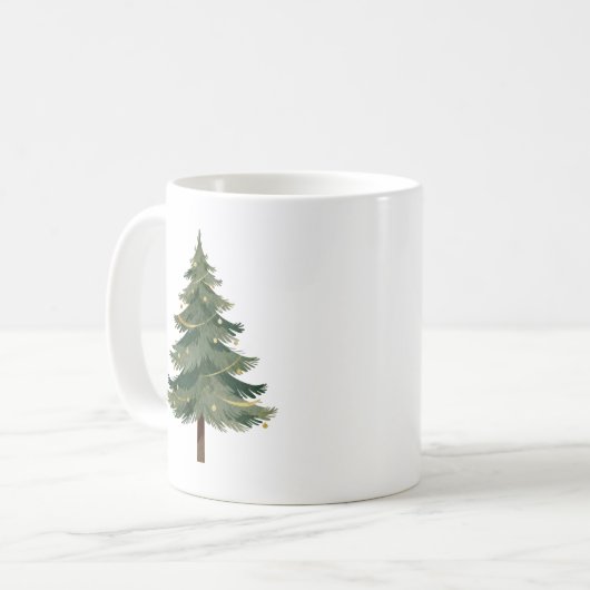 Minimalist Christmas Tree Design Koffiemok (Voorkant links)
