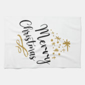 Minimalist Christmas Tree - Festive and Simple Theedoek (Horizontaal)