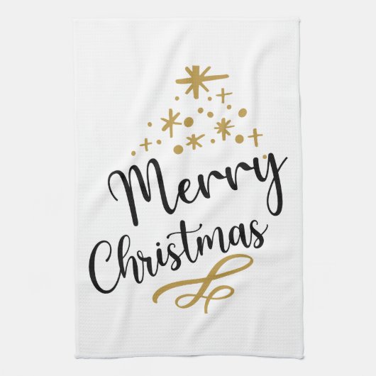 Minimalist Christmas Tree - Festive and Simple Theedoek (Verticaal)