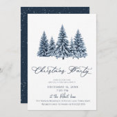 Minimalist Christmas Tree Holiday party Kaart (Voorkant / Achterkant)