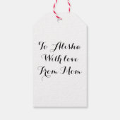 Minimalist Christmas Tree Lights Pattern Cadeaulabel (Achterkant)